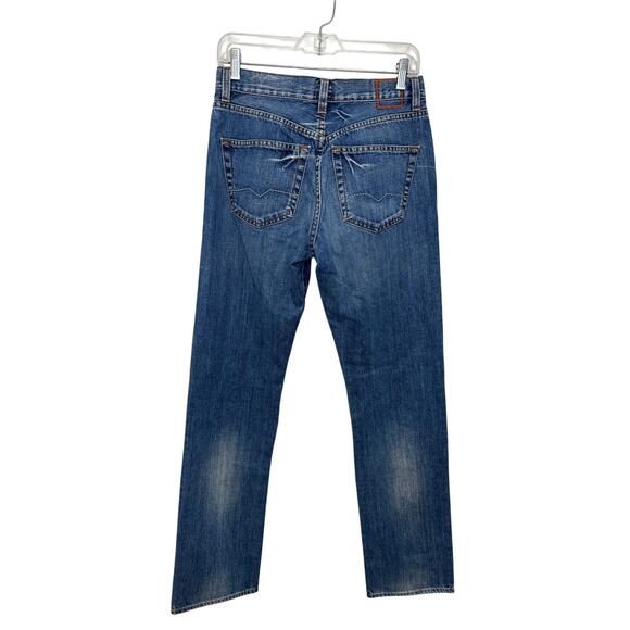 BOSS Hugo Boss Men's Straight Leg Faded Medium Blue Jeans, Size 30x32 - Picture 3 of 4